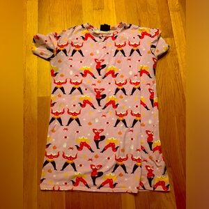 NOOWORKS small tee dress super old print.